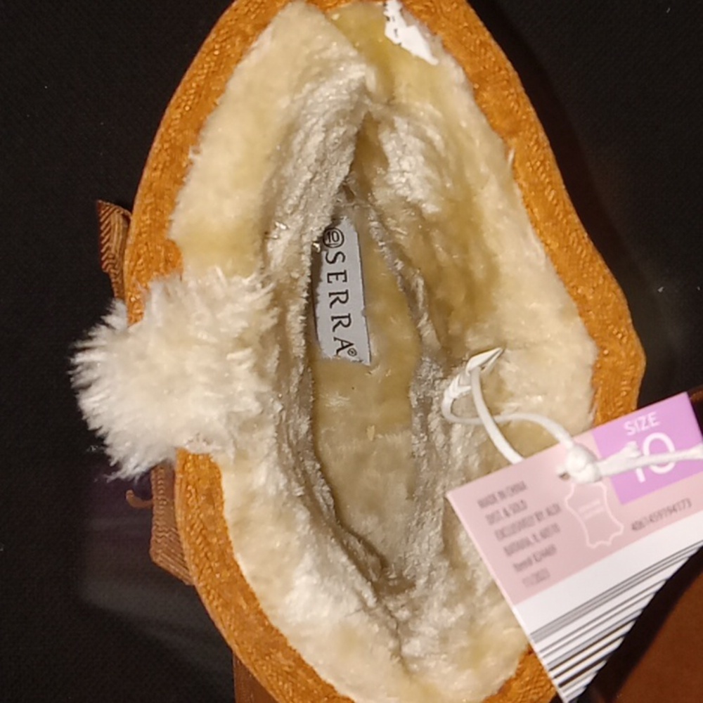 NWT Serra winter boots brown with faux fur lining size 10 - Picture 4 of 7